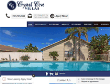 Tablet Screenshot of crystalcovevillas.com